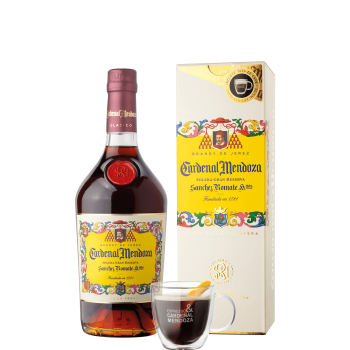 Cardenal Mendoza Clásico Solera Gran Reserva Brandy de Jerez 40% vol 0,7 l in Geschenkbox mit Espresso-Tasse